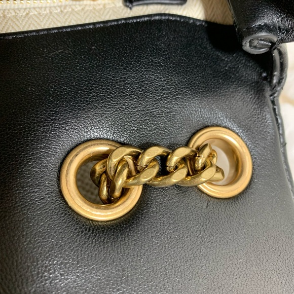 NEW Tory Burch Kira Chevron Black Small Convertible Shoulder Bag/Crossbody Bag - Picture 12 of 16